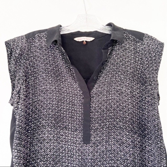 REBECCA TAYLOR Silk Popover Blouse Size 4 - Picture 4 of 9